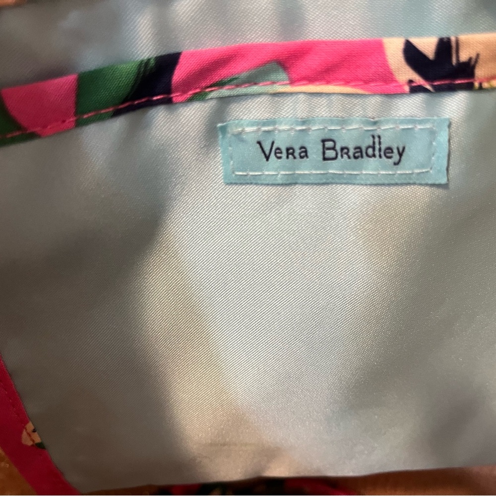 Vera Bradley Pink and Tan Tropical Tote - Picture 2 of 6